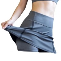 SKSPS002 Sports shorts women's shorts skirt anti-light loose high waist quick-drying running training fitness tennis skirt double layer shorts sports hakama high waist sweatpants
